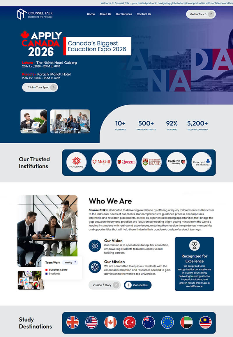 Best Web Design Portfolio | Counsel Talk