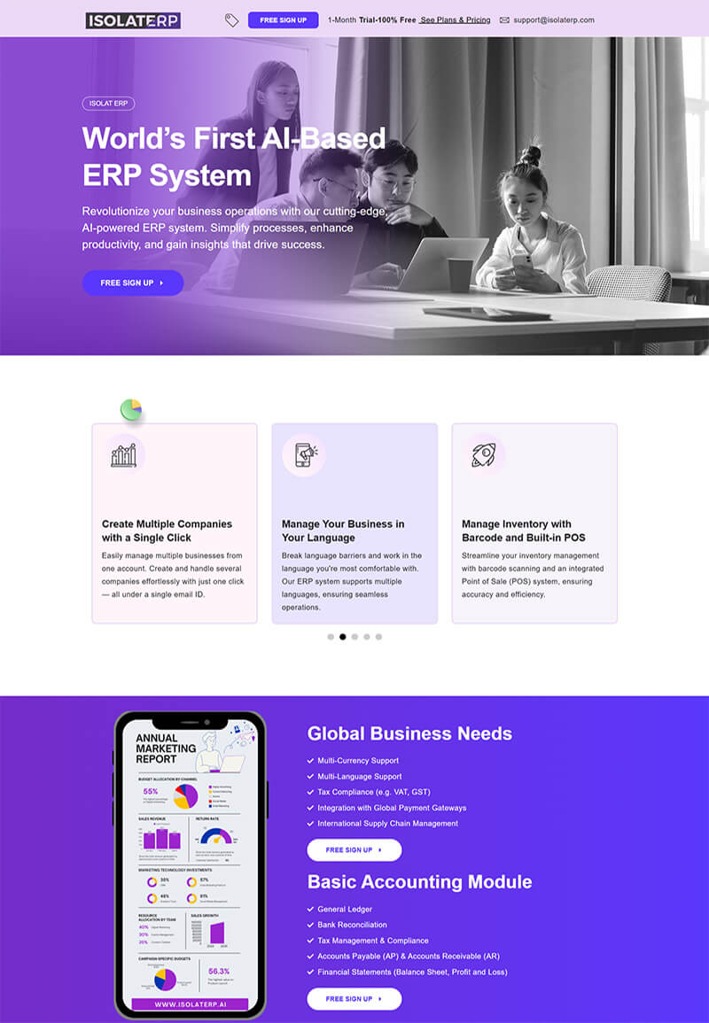 Best Web Design Portfolio | ISOLaterp in UK